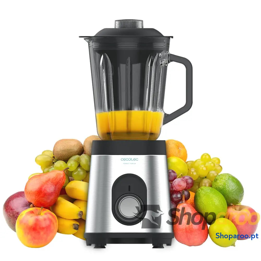 Cecotec Liquidificadora Power Black Titanium 1300 Max B. W 2 velocidades lâmina de 4 folhas titânio preto e jarro 1,5 l