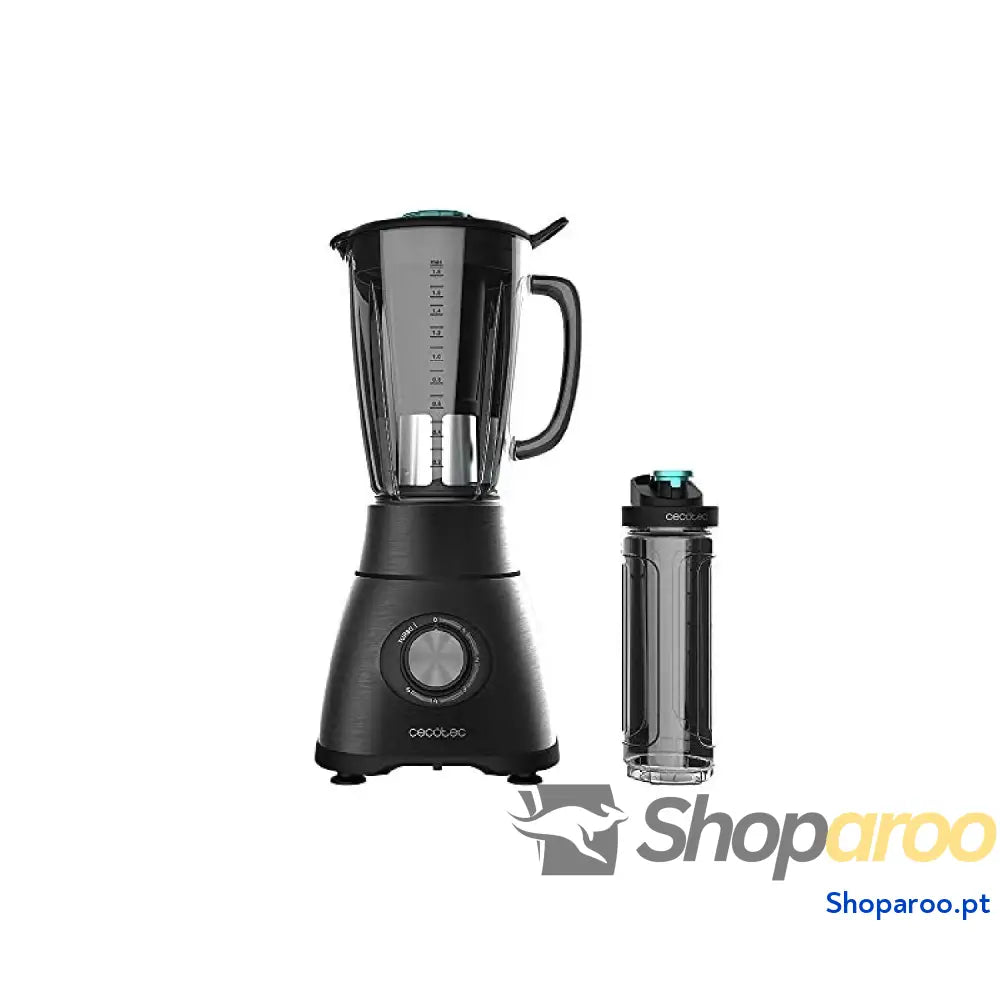 Cecotec Liquidificadora Power Black Titanium 1300 Max B. W 2 velocidades lâmina de 4 folhas titânio preto e jarro 1,5 l