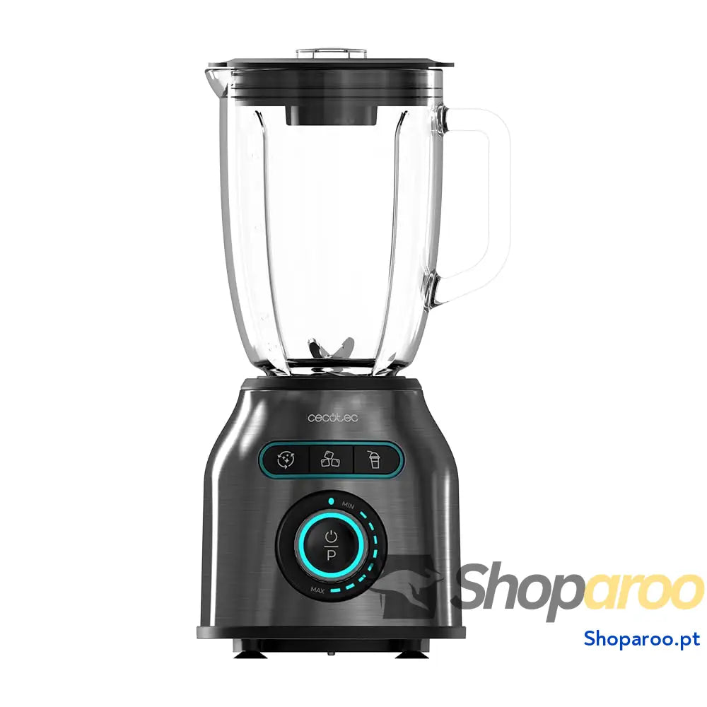Cecotec Liquidificadora Power Black Titanium 1300 Max B. W 2 velocidades lâmina de 4 folhas titânio preto e jarro 1,5 l
