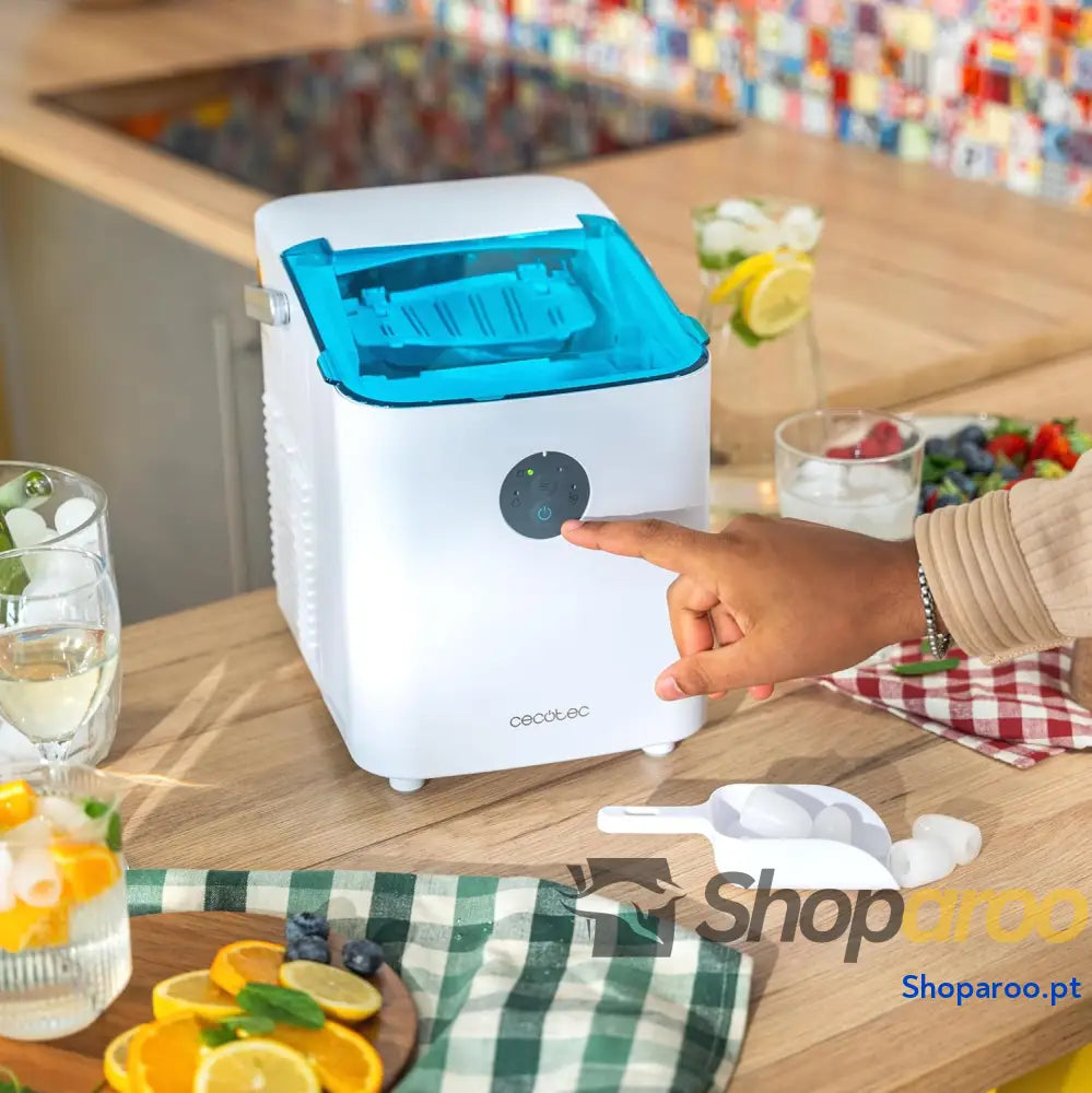 Cecotec Máquina de fazer gelo com janela Ice Maker Chillin’ 1200 Go 120 W capacidade produção diária 12 kg em 6 8