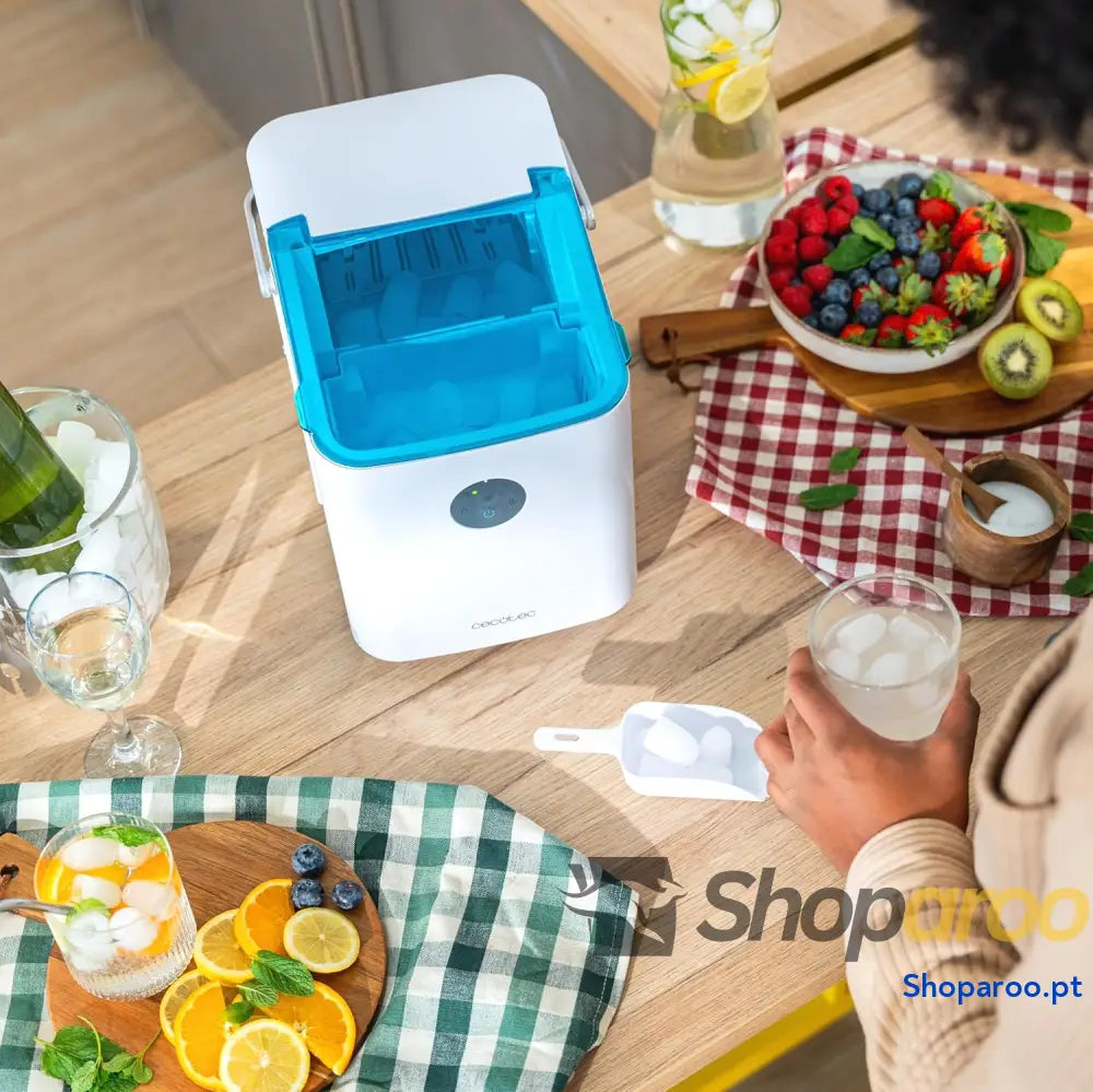 Cecotec Máquina de fazer gelo com janela Ice Maker Chillin’ 1200 Go 120 W capacidade produção diária 12 kg em 6 8