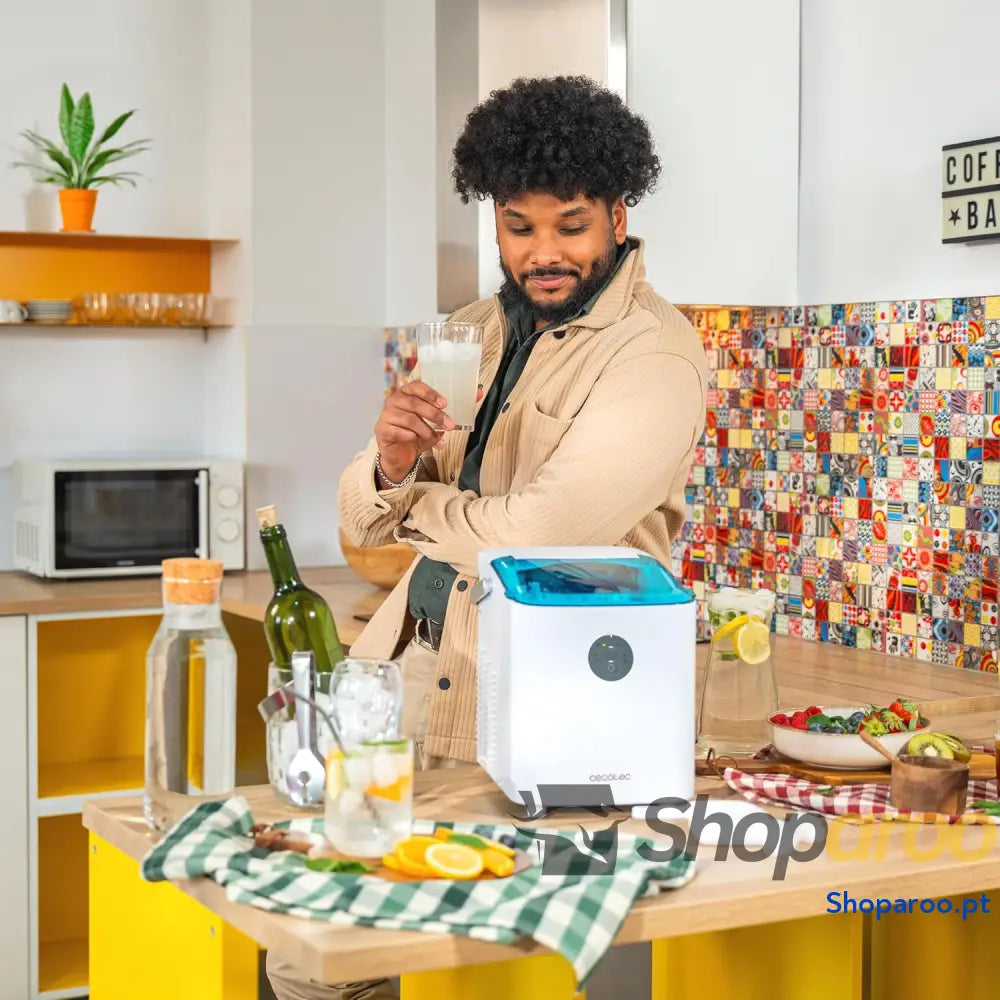 Cecotec Máquina de fazer gelo com janela Ice Maker Chillin’ 1200 Go 120 W capacidade produção diária 12 kg em 6 8