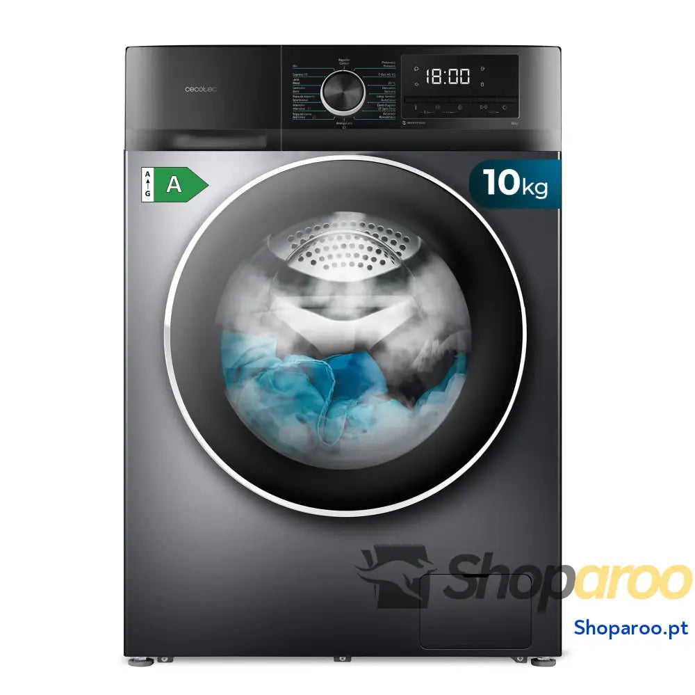 Cecotec máquina de lavar 10 kg carga frontal Bolero Dresscode 10500 Inverter A. 1950W 1400 rpm Motor Plus baixo consumo