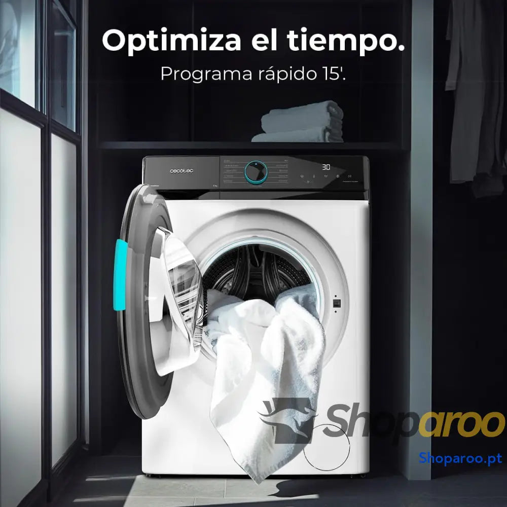 Cecotec Máquina de lavar 6 kg carga frontal Bolero DressCode 6160 Inverter. 1200 RPM 11 programas baixo consumo motor