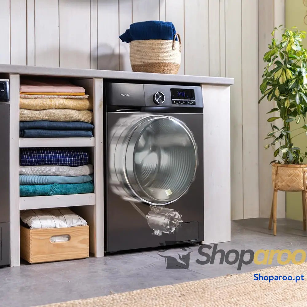Cecotec Máquina de lavar 8 kg carga frontal Bolero Dresscode 8500 Inverter Steel A. 1900W 1400 rpm Motor Plus baixo
