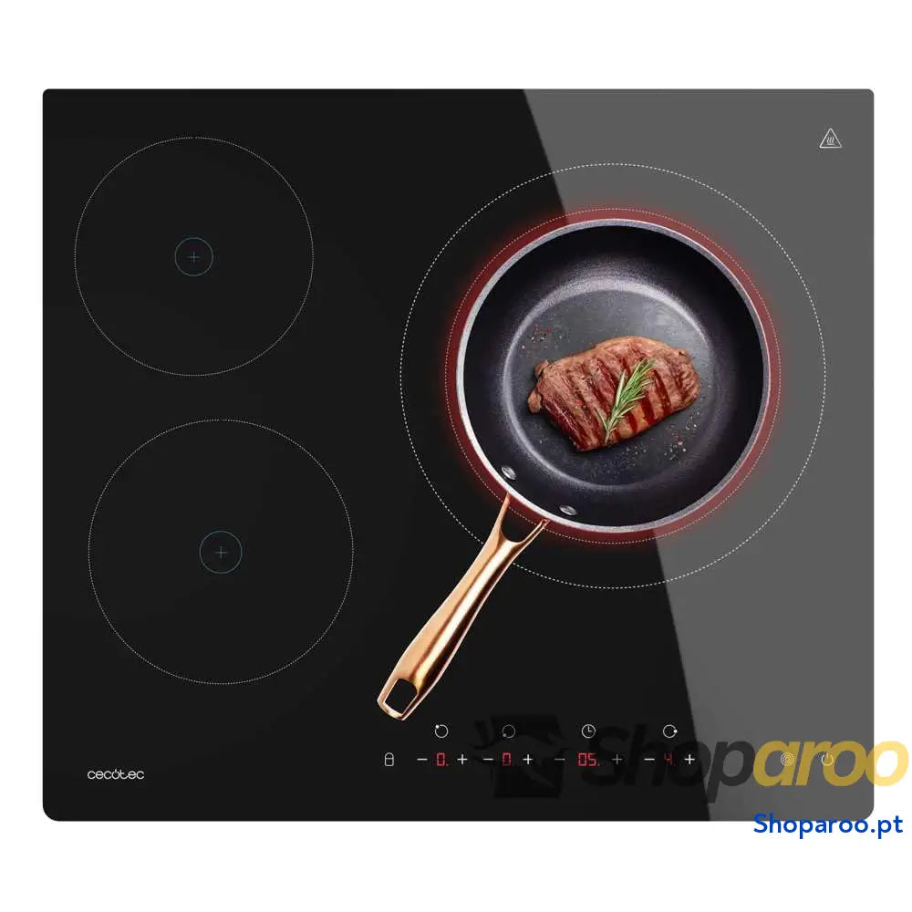 Cecotec Placa de Vitrocerâmica 2 Fogões Bolero Squad V 2001 Potência máxima 3000 W 9 Níveis Controlo Tátil Detetor