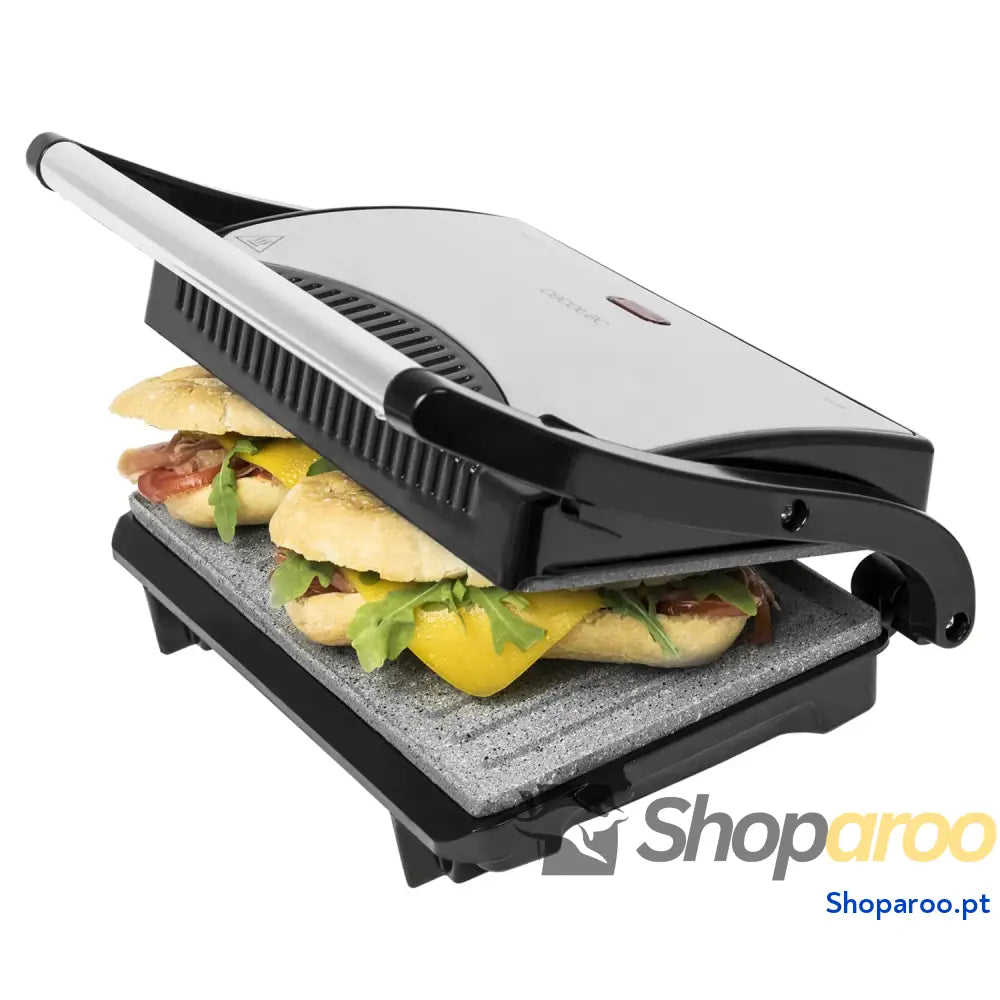 Cecotec Rock’nGrill Grelha elétrica com revestimento antiaderente RockStone