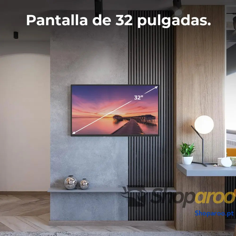 Cecotec TV televisão LED de 32’’ séries 032S. Ecrã 32 polegadas HD resolução ideal imagens e vídeos sistema Dolby