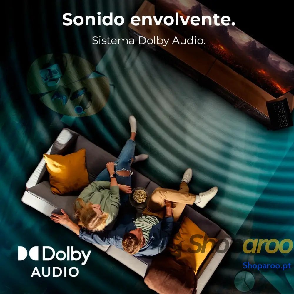 Cecotec TV televisão LED de 32’’ séries 032S. Ecrã 32 polegadas HD resolução ideal imagens e vídeos sistema Dolby