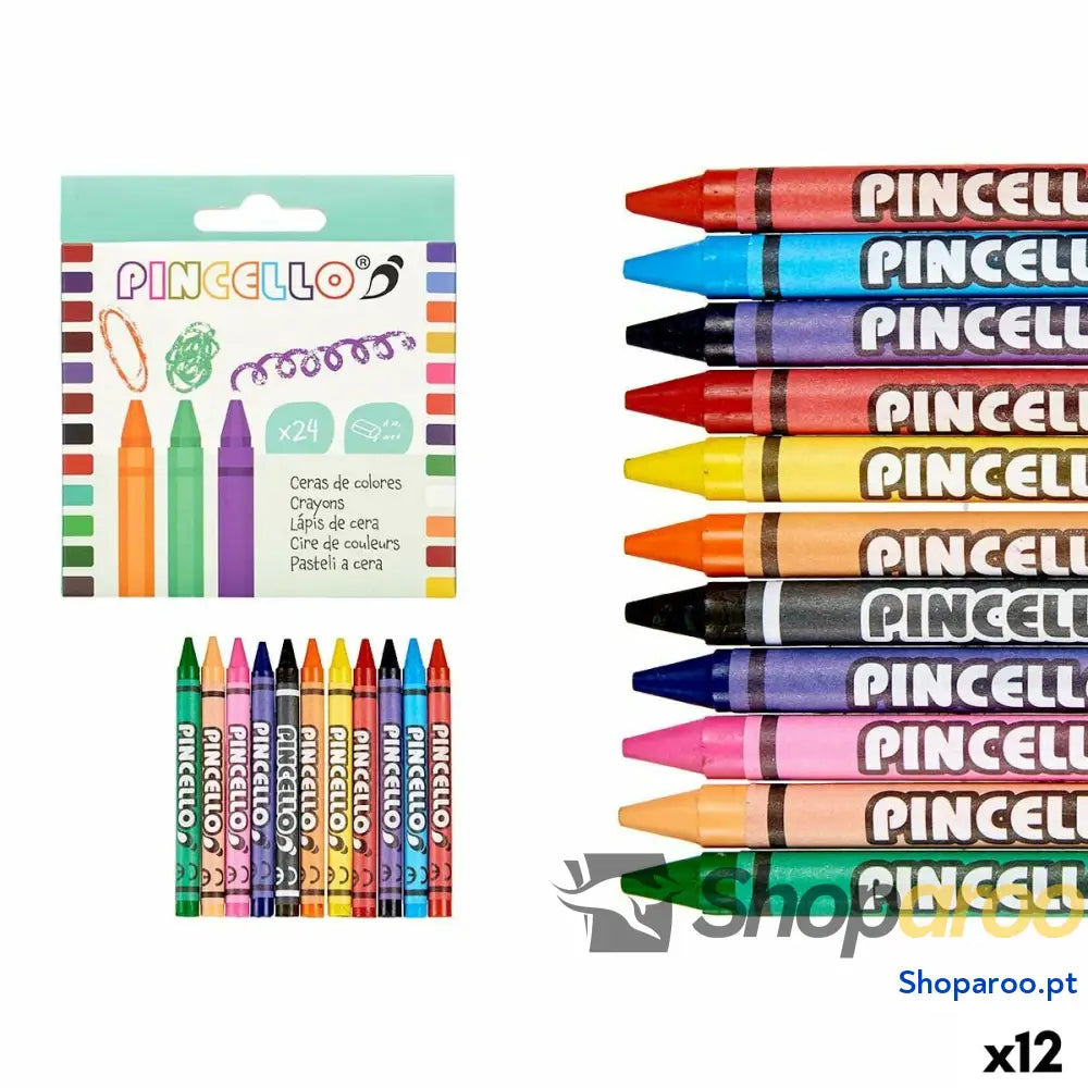 Ceras de cores Pincello 45928 (12 Unidades)