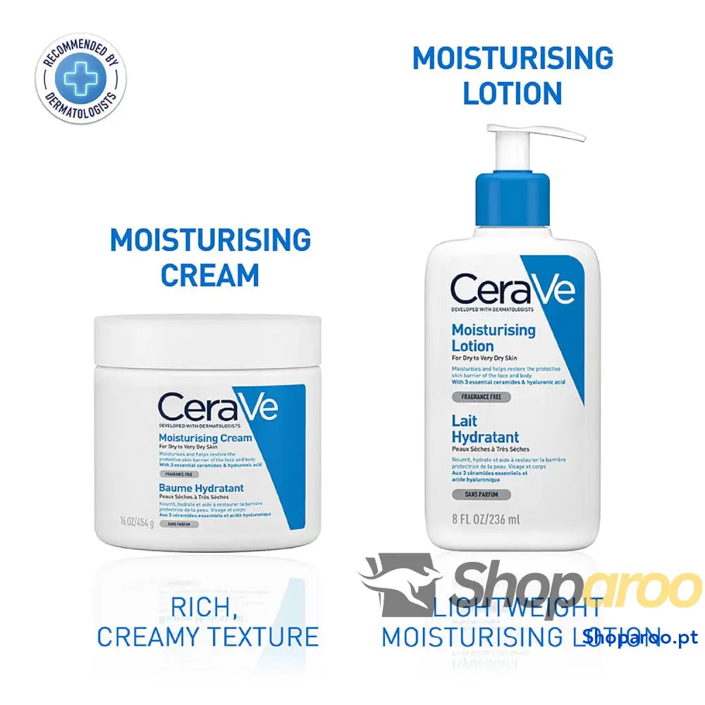 CeraVe Creme Hidratante para Rosto e Corpo Ideal Peles Secas a Muito Hidrata Restaura Barreira da Pele Enriquecido