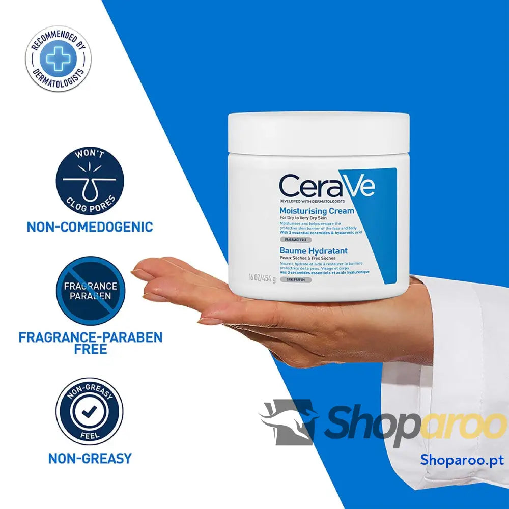CeraVe Creme Hidratante para Rosto e Corpo Ideal Peles Secas a Muito Hidrata Restaura Barreira da Pele Enriquecido