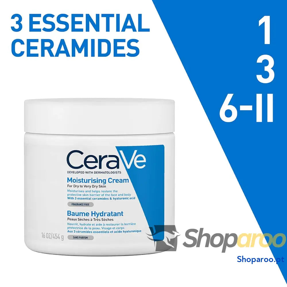 CeraVe Creme Hidratante para Rosto e Corpo Ideal Peles Secas a Muito Hidrata Restaura Barreira da Pele Enriquecido