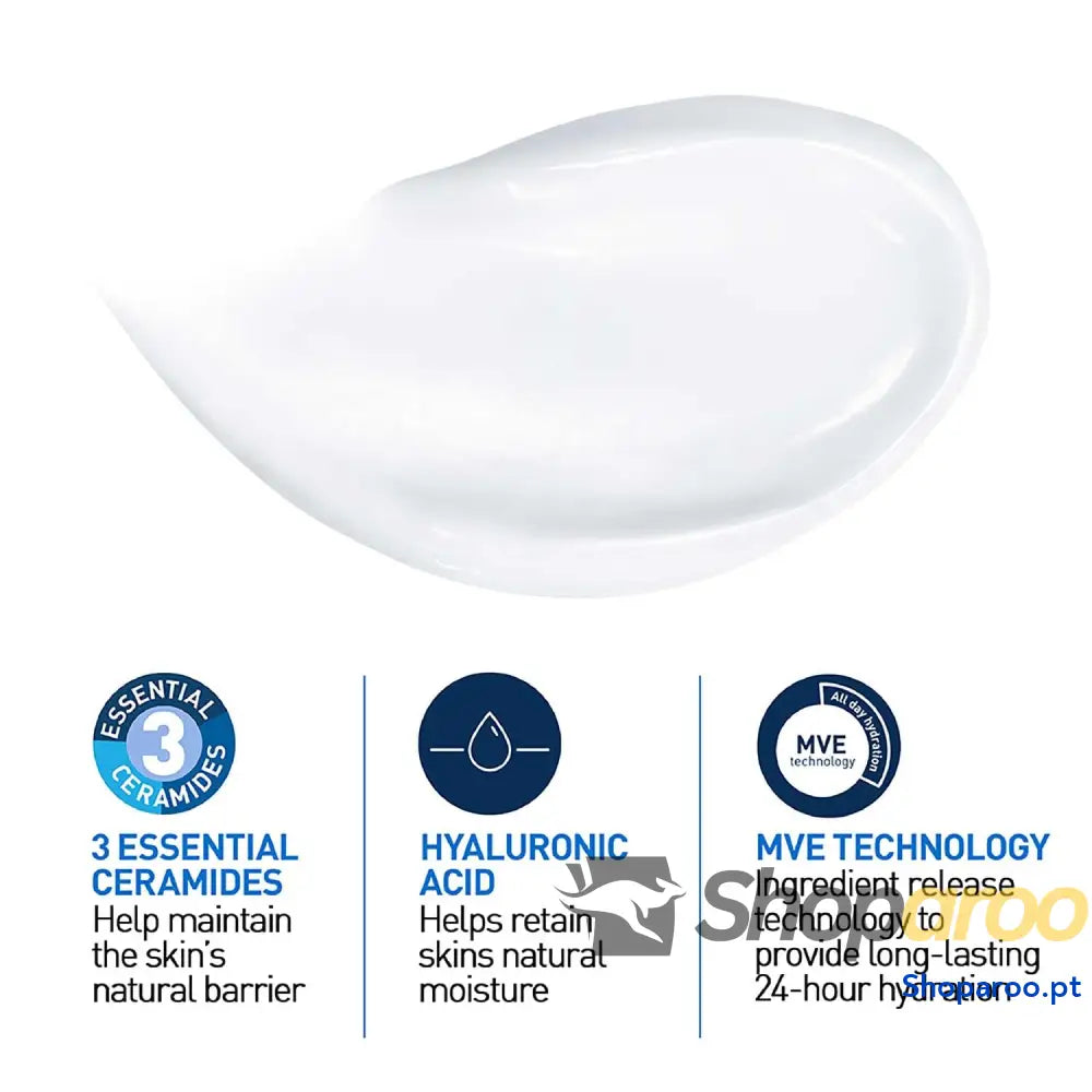 CeraVe Creme Hidratante para Rosto e Corpo Ideal Peles Secas a Muito Hidrata Restaura Barreira da Pele Enriquecido