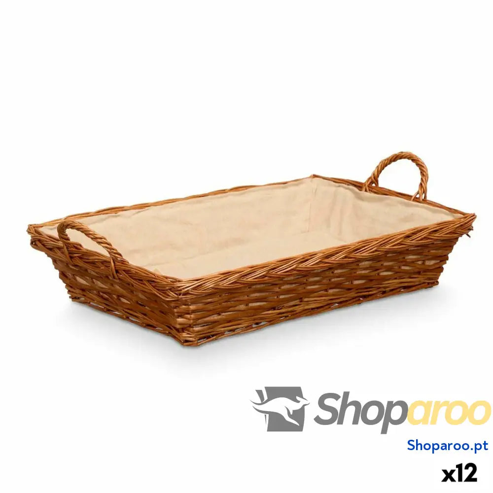 Cesta Multiusos Kipit HX30675 Poliéster vime Tecido 50 % algodão 63 x 16 41 cm