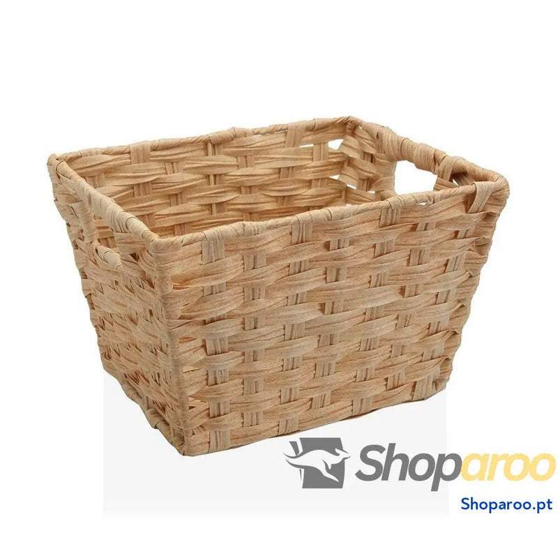 Cesta Multiusos Versa 24 x 19 29 cm Com pegas Bege