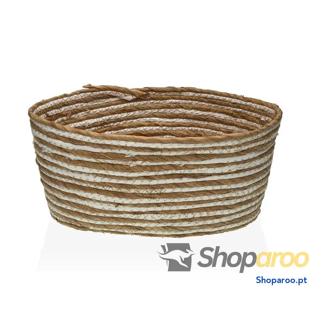 Cesta Multiusos Versa 31 x 16 39 cm Branco Castanho