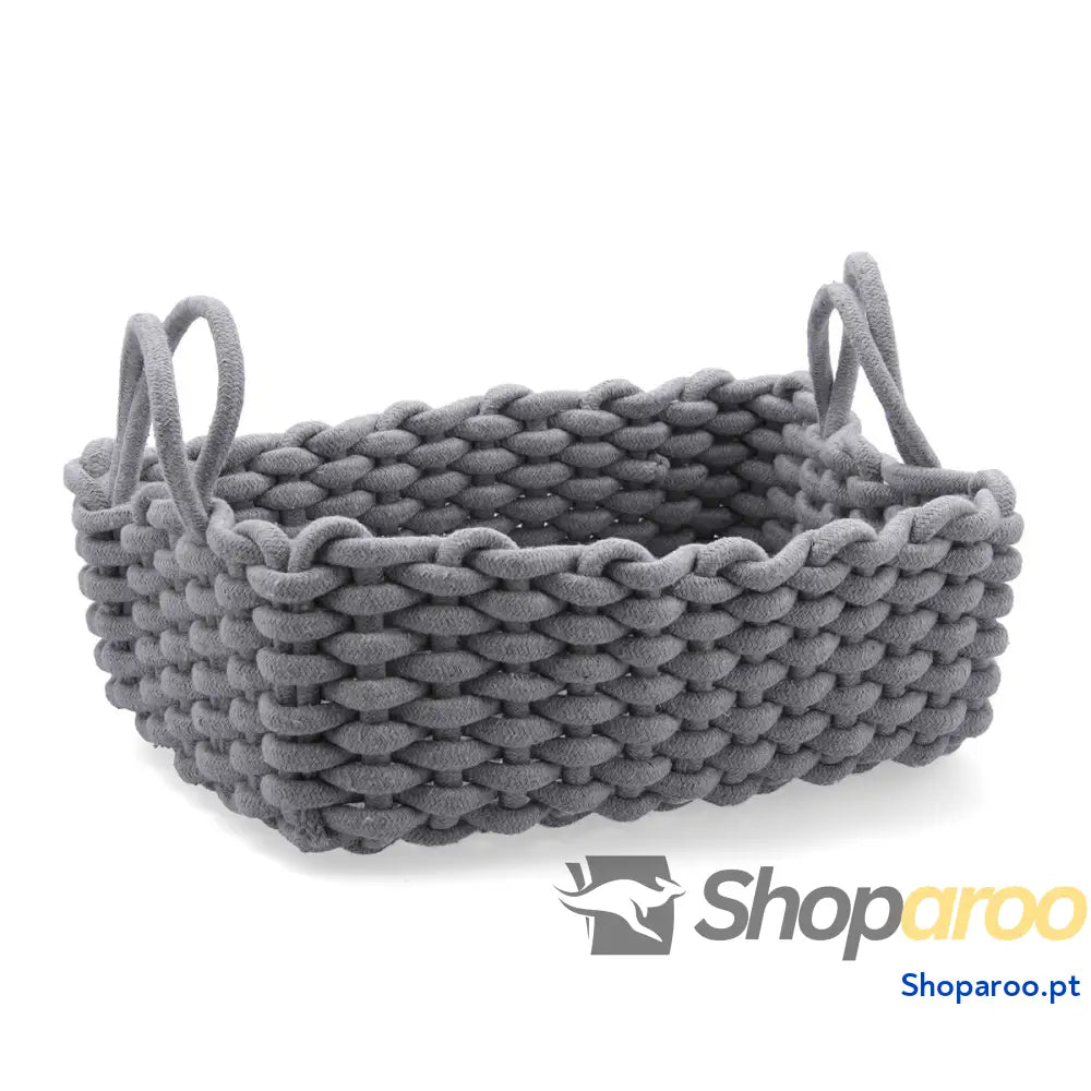 Cesta Multiusos Vinthera Moa Algodão 35 x 25 13 cm