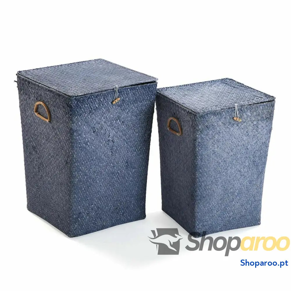 Cesto da Roupa Versa Azul Algas marinhas 35 x 50 x 35 cm Roupa (2 Unidades)