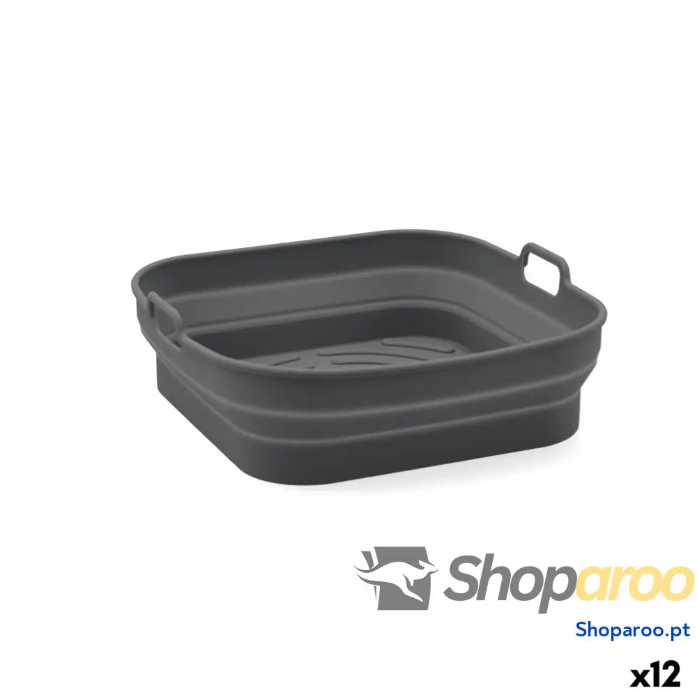 Cesto de Silicone Dobrável para Fritadeiras Ar Quid Naturalia 20 x 8 cm (12 Unidades)