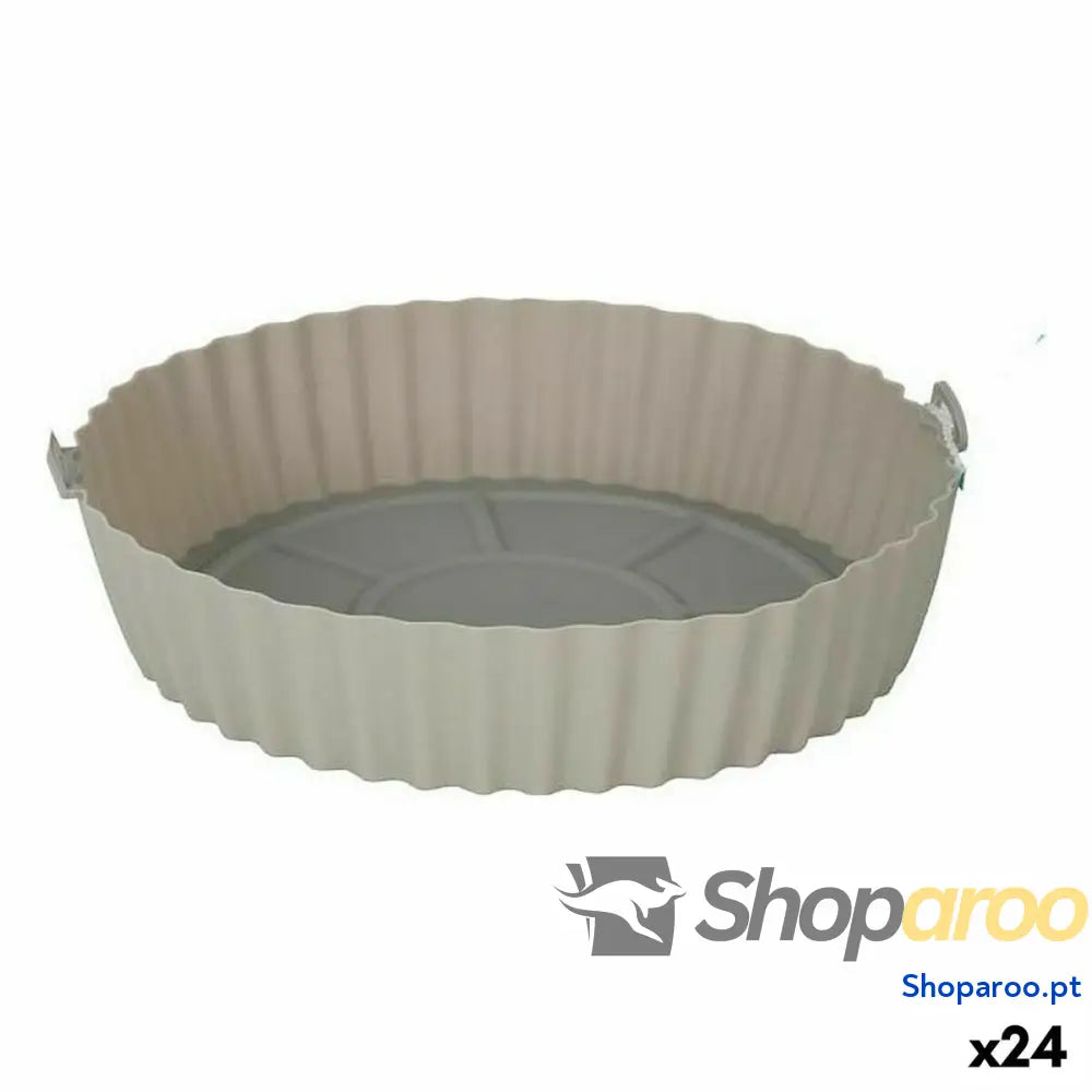 Cesto de Silicone Dobrável para Fritadeiras Ar Quttin Redondo 20 x 4,5 cm (24 Unidades)