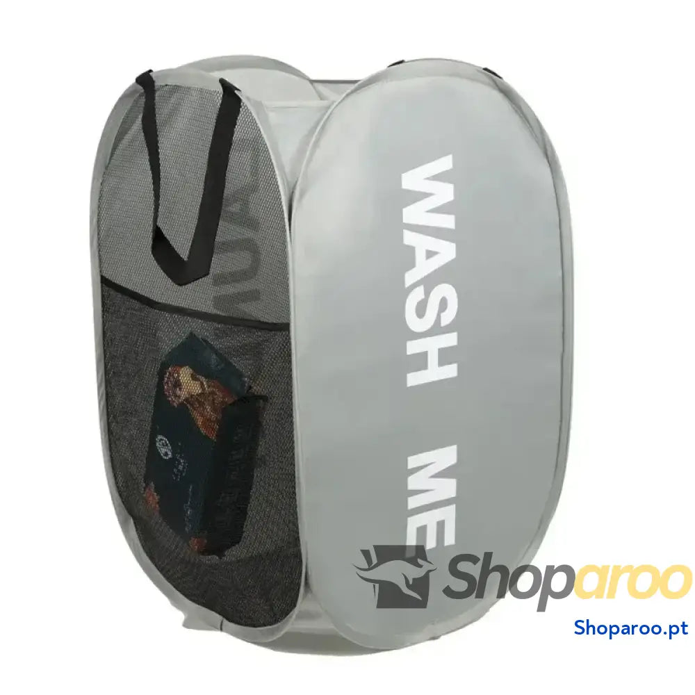 Cesto dobrável de roupa suja em malha grande capacidade