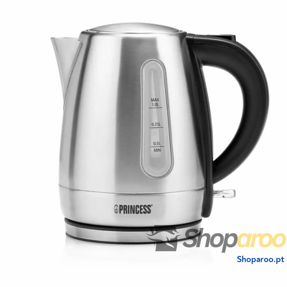 Chaleira Princess 236023 1 L 2200W Aço inoxidável Plástico 2200 W Preto Cinzento Preto/Prateado