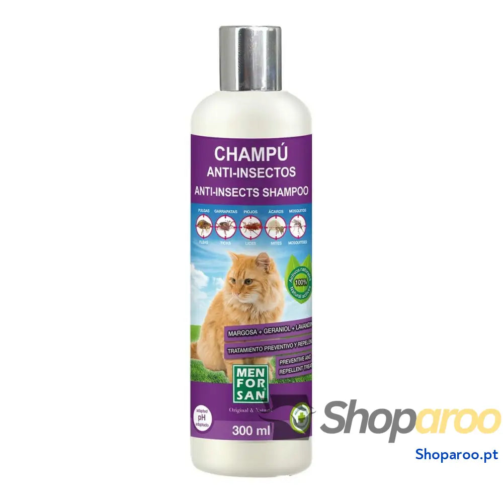Champô Menforsan 300 ml Gato Repelente de insetos