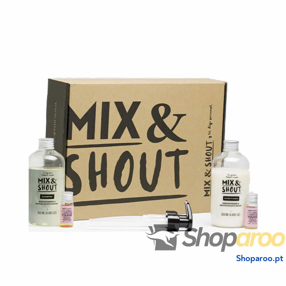 Champô Mix & Shout Rutina Rizado Fortalecedor Lote 4 Peças Cabelo encaracolado