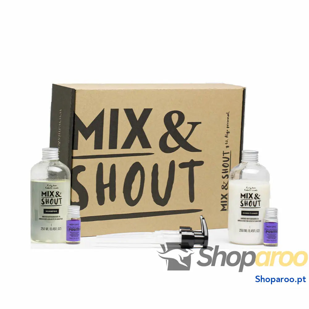 Champô Mix & Shout Rutina Rizado Protector Lote 4 Peças Cabelo encaracolado