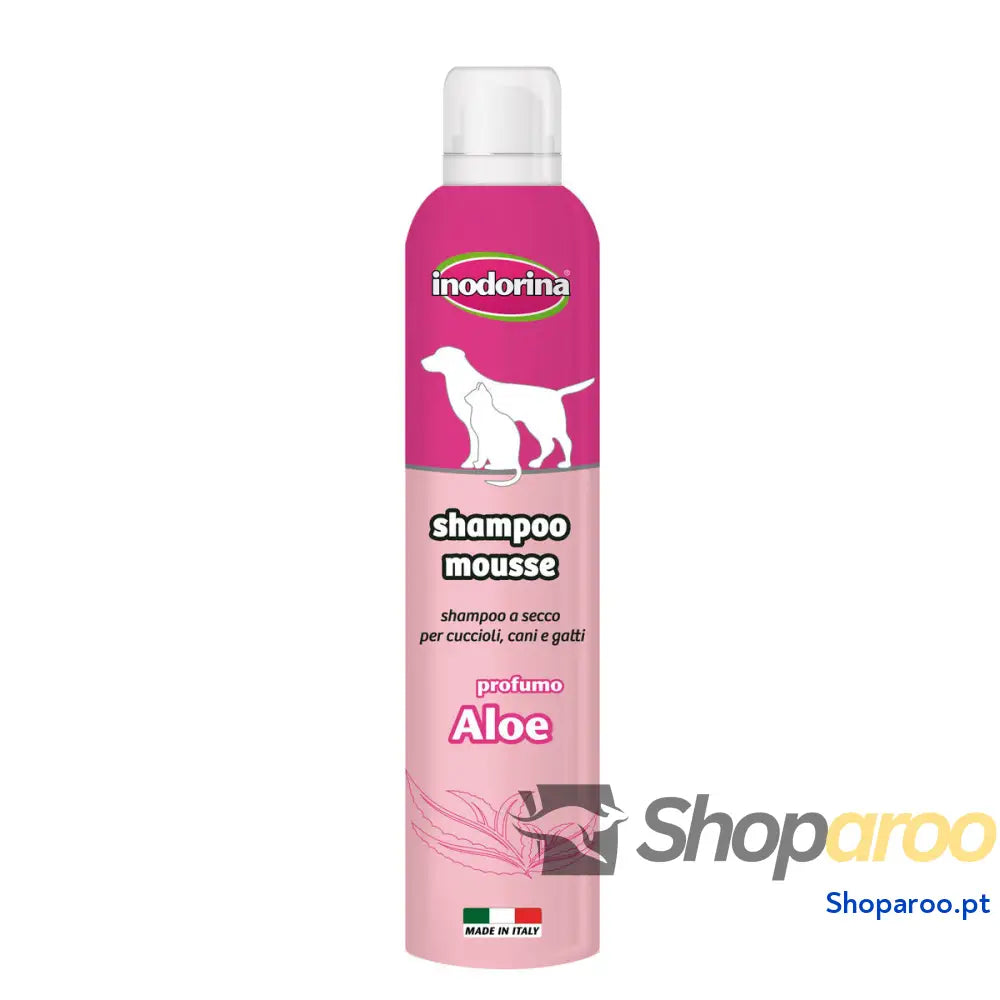 Champô para animais de estimação Inodorina 300 ml Espuma Aloé Vera