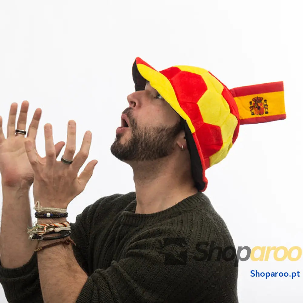 Chapéu Bola com Bandeira de Espanha en Relevo