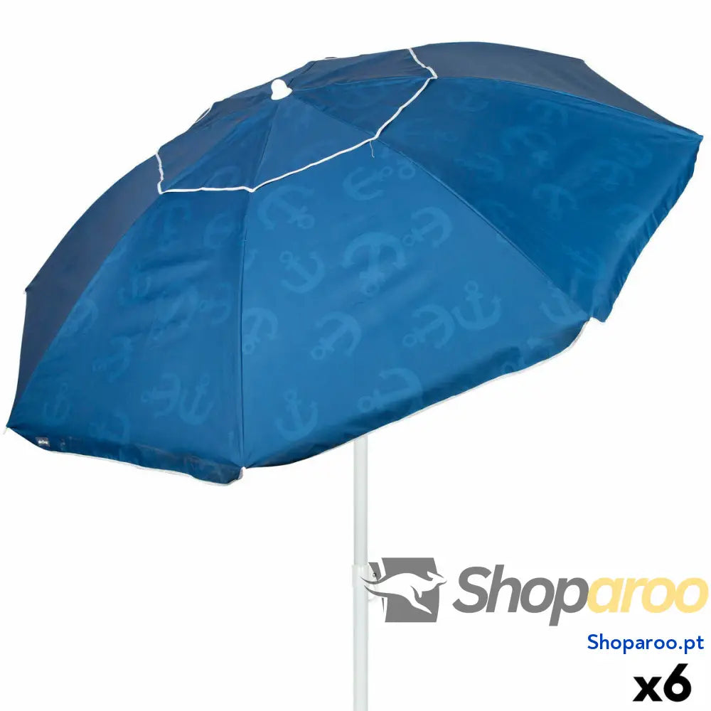 Chapéu de praia Aktive Azul 220 x 210 x 220 cm (6 Unidades)