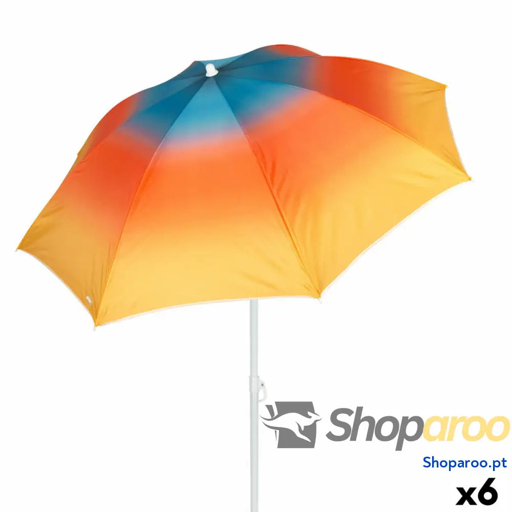 Chapéu de praia Aktive Multicolor 180 x 195 x 180 cm (6 Unidades)