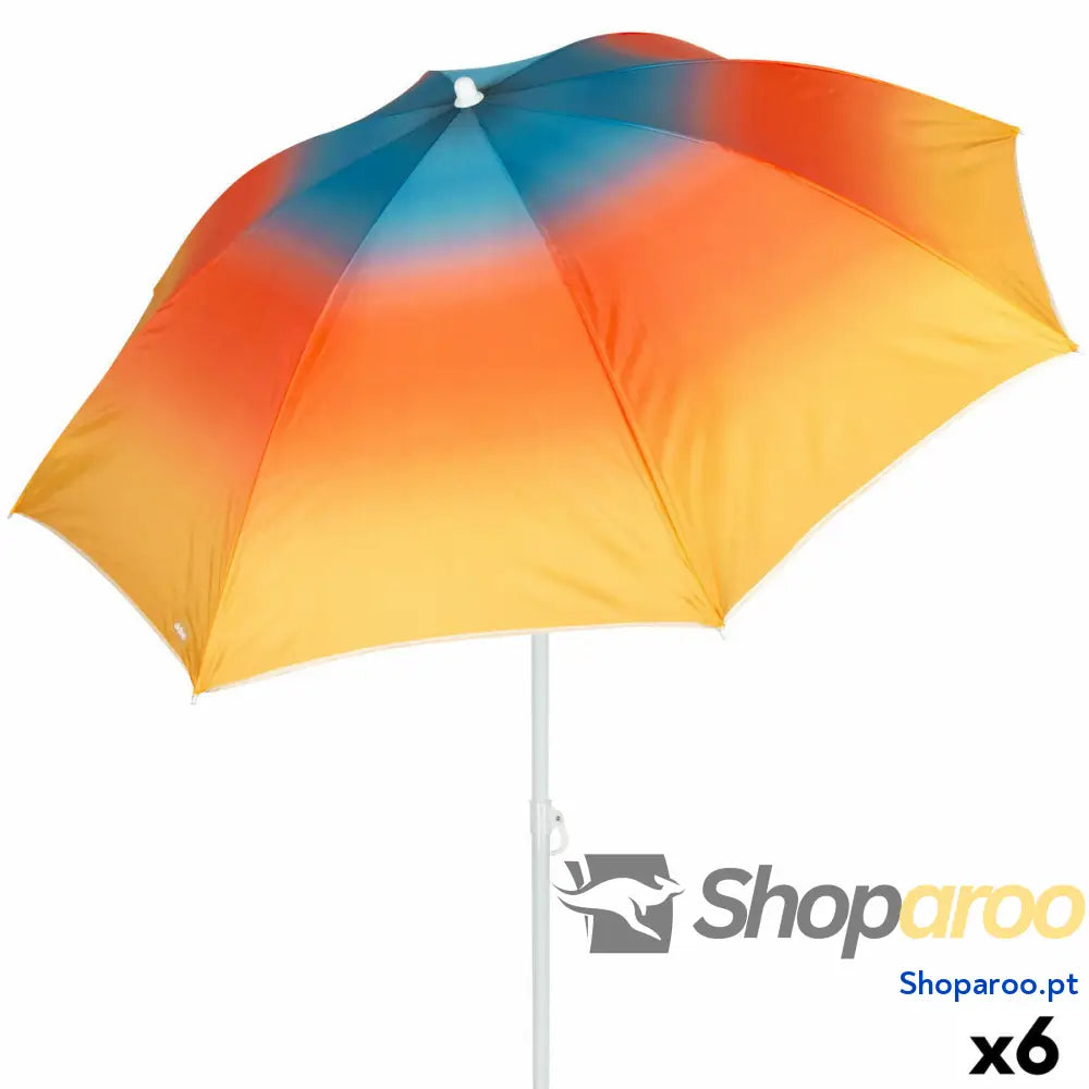 Chapéu de praia Aktive Multicolor 200 x 200 x 200 cm (6 Unidades)