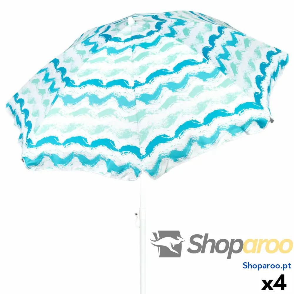 Chapéu de praia Aktive Prateado 200 x 200 x 200 cm (4 Unidades)