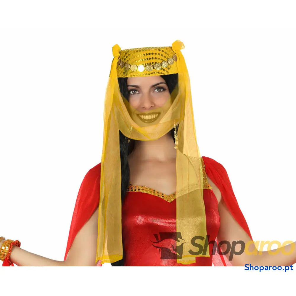 Chapéu Dourado Véu Árabe