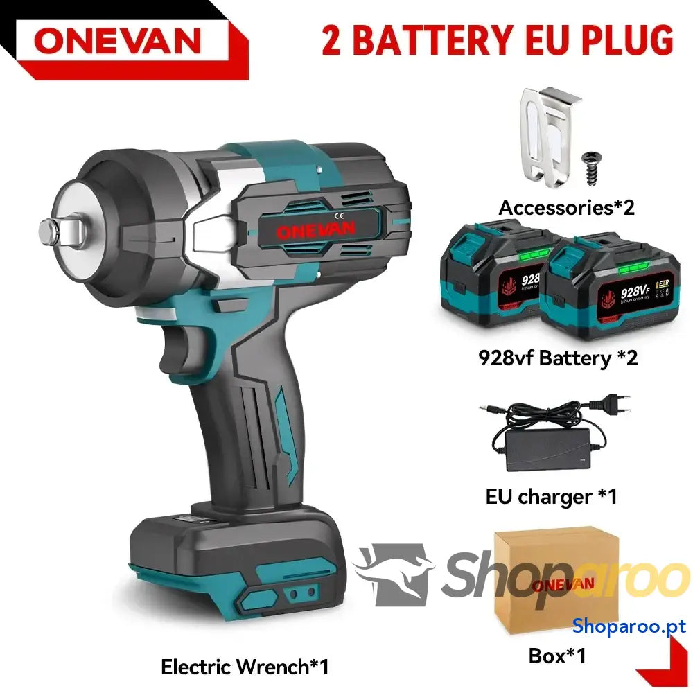 Chave de Impacto Elétrica ONEVAN 18V com Bateria 22900mAh