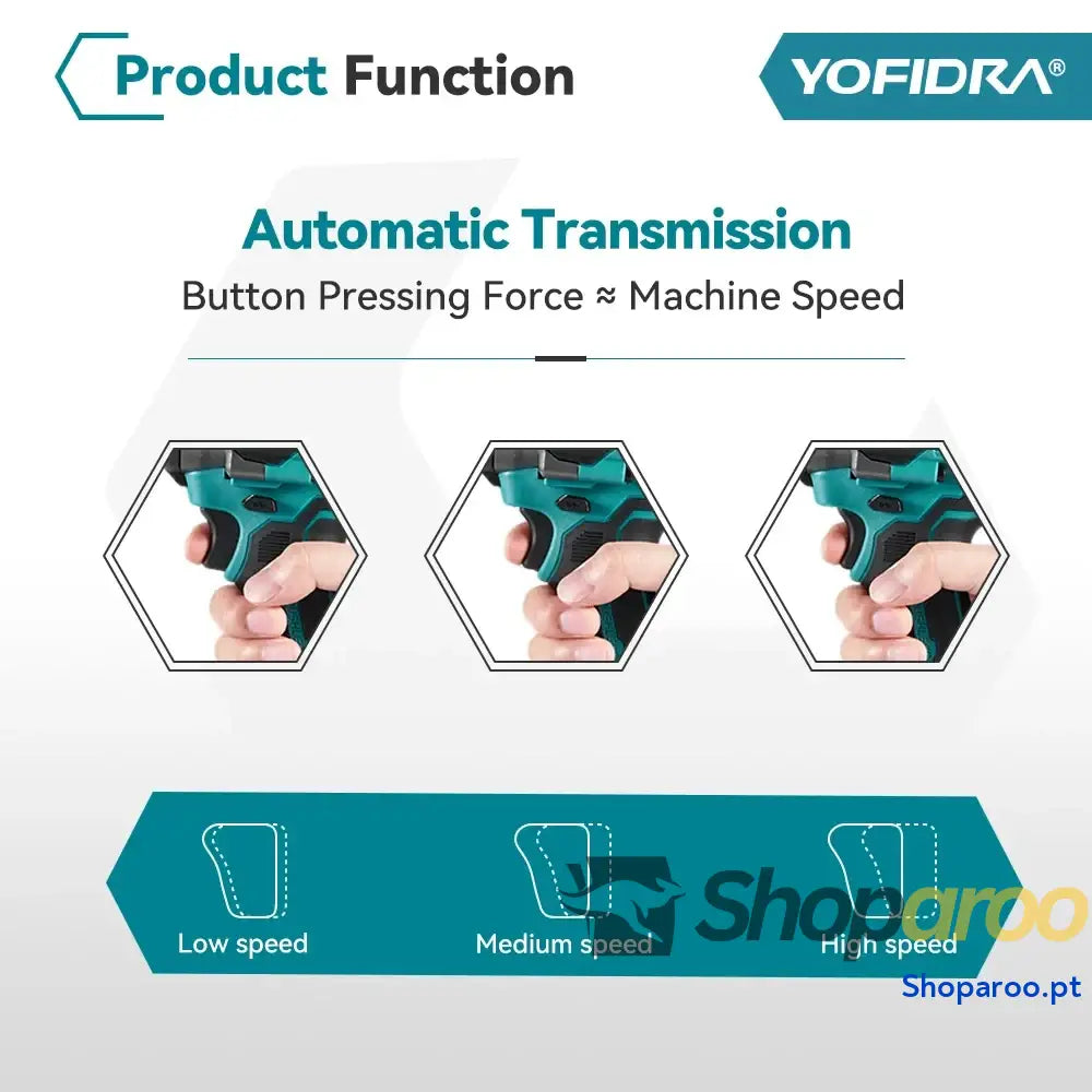 Chave de impacto elétrica Yofidra para reparação automóvel