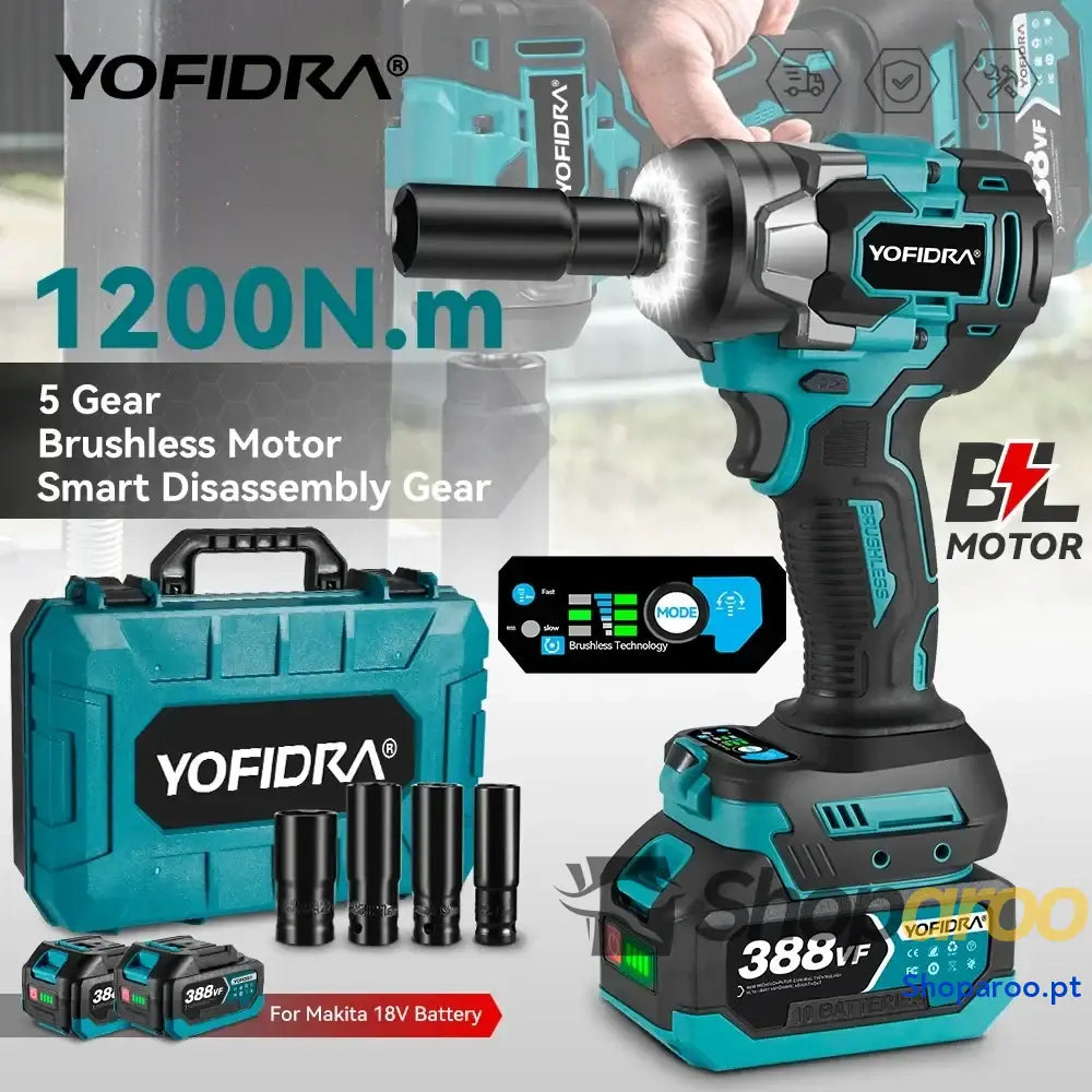 Chave de impacto elétrica Yofidra para reparação automóvel