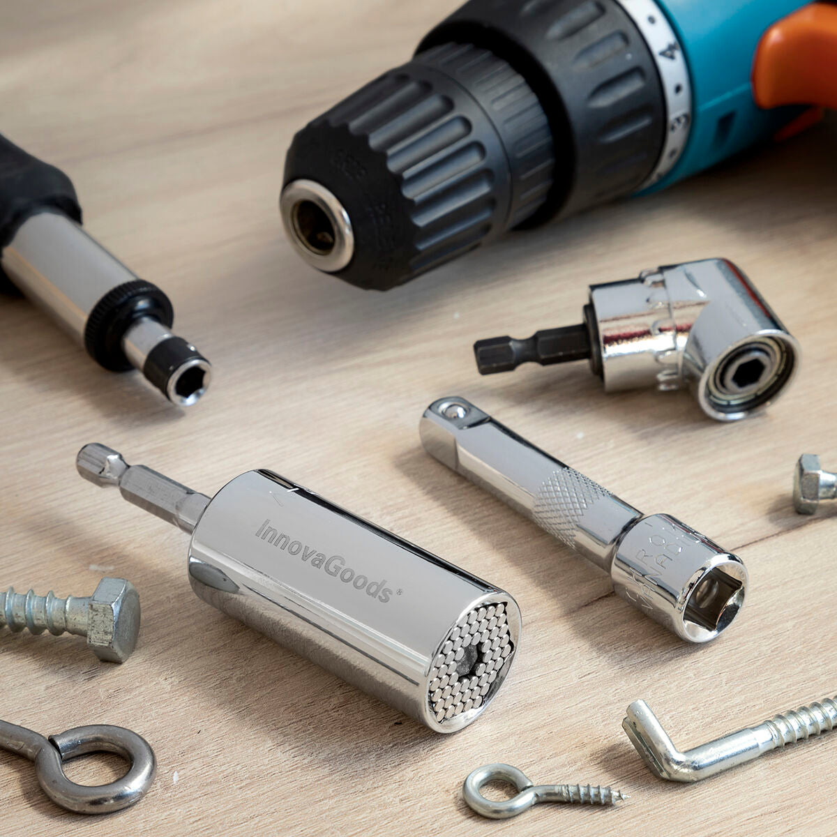 Llave de llave de vaso universal con accesorios Uniscrew InnovaGoods
