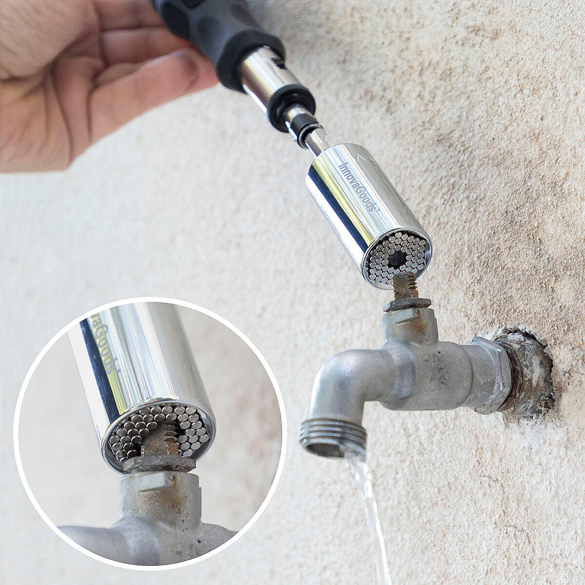 Llave de llave de vaso universal con accesorios Uniscrew InnovaGoods