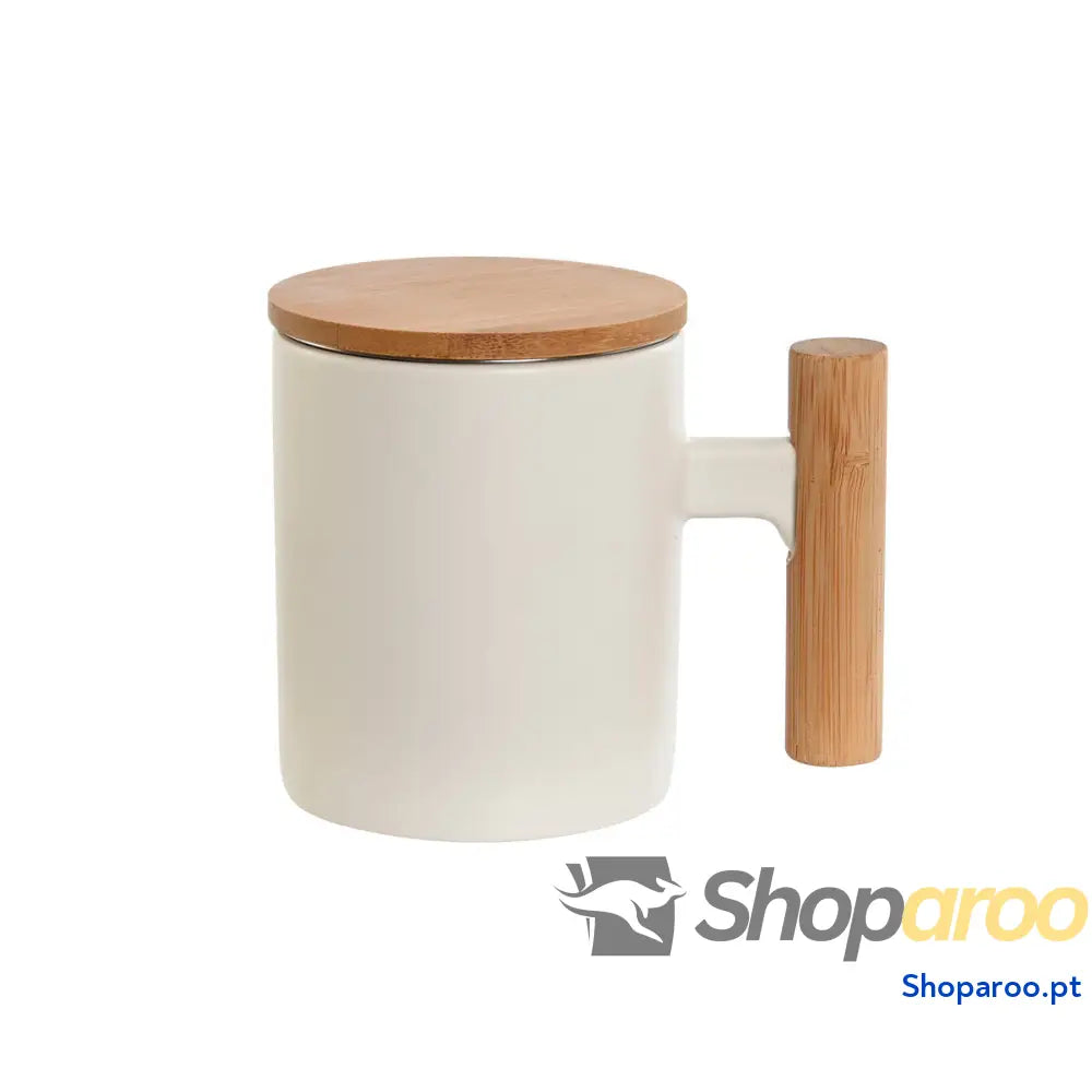 Chávena com Filtro para Infusões Home ESPRIT Branco Aço inoxidável Porcelana 360 ml