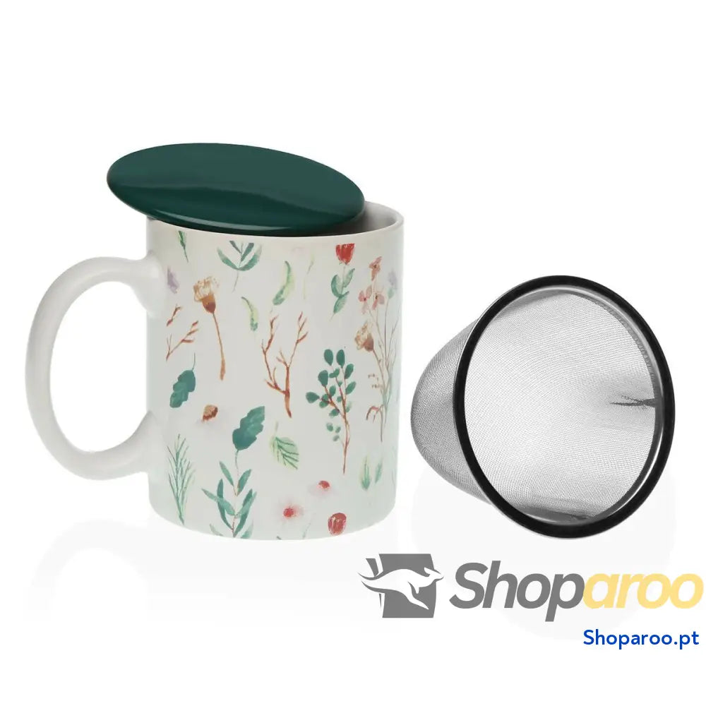 Chávena com Filtro para Infusões Versa Sansa Porcelana Grés