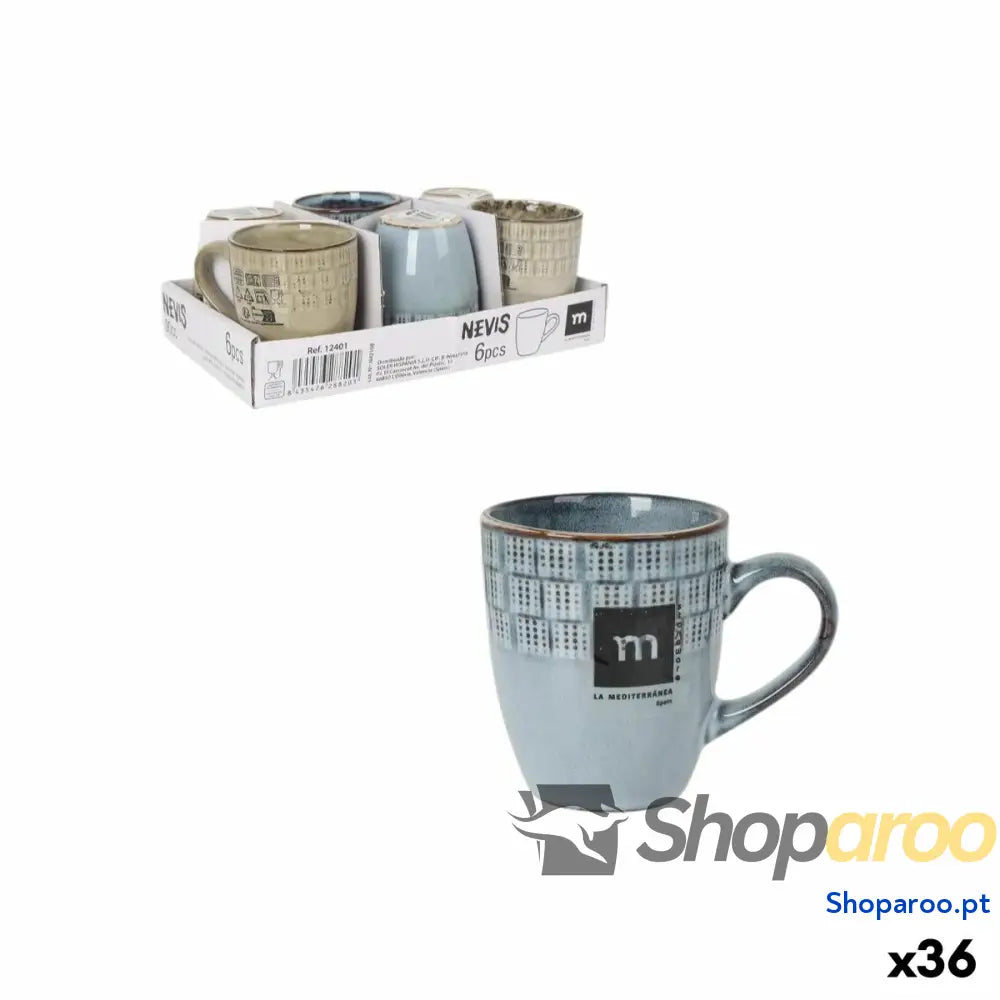 Chávena para café e chá La Mediterránea Nevis 90 ml (36 Unidades)