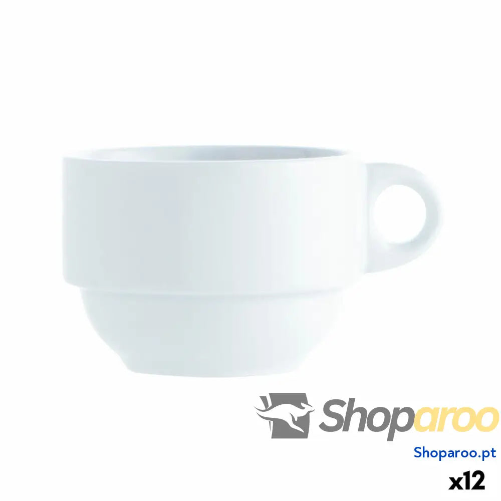 Chávena para café e chá Quid Basic Branco 250 ml (12 Unidades)