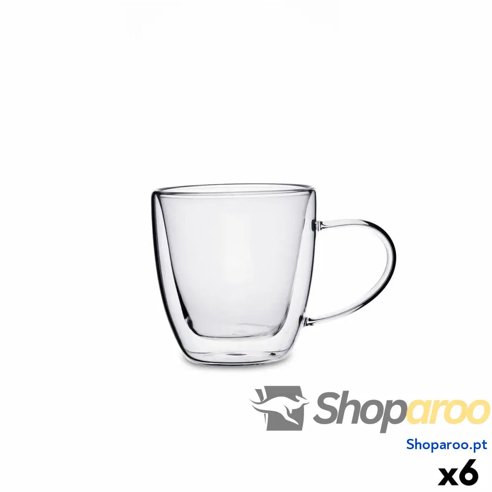 Chávena para café e chá Quid Serenia Transparente Vidro 150 ml (6 Unidades)