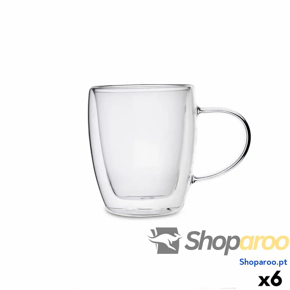 Chávena para café e chá Quid Serenia Transparente Vidro 300 ml (6 Unidades)