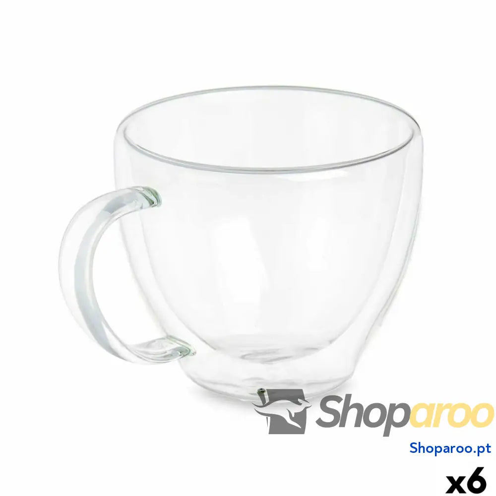 Chávena para café e chá Vivalto OCT DG2397 Transparente Vidro de Borosilicato 140 ml (6 Unidades)