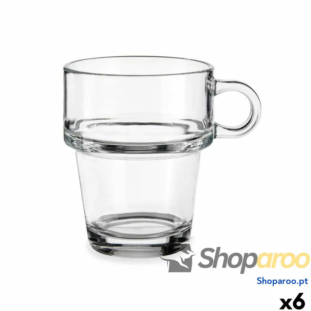 Chávena para café e chá Vivalto Z908 9/BHA6 Transparente Vidro 270 ml (6 Unidades)